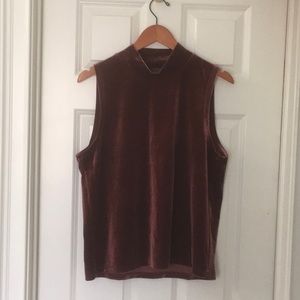 Sleeveless velvet J. Crew top